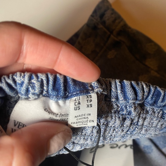 NWT Frigga Jacqaurd Strapless Denim Top - Picture 9 of 12